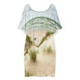 thumbnail image 3 of Sand Dunes On Baltic Sea Coastline Women's Off The Shoulder Ruffles Summer Wedding Guest Loose Casual Party Beach Dress, 3 of 9