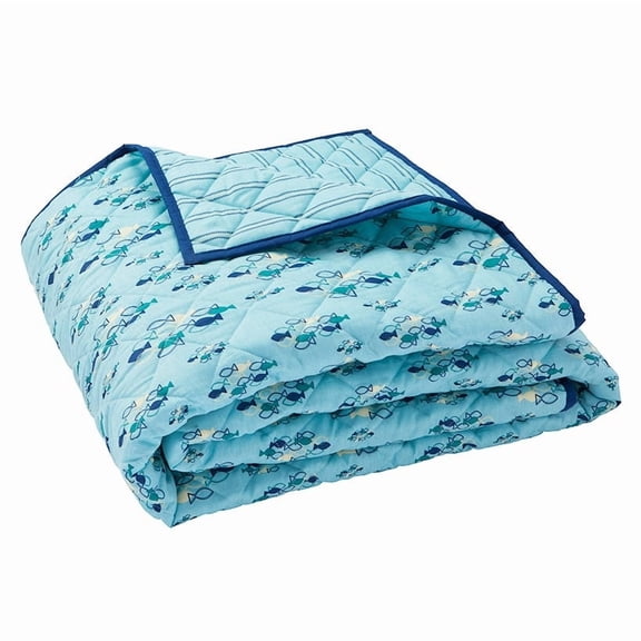 School of Fish Quilt Ensemble - Full/Queen Quilt