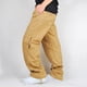 thumbnail image 1 of Pantalones largos para hombre, lisos, multibolsillos, lavados, para exteriores, informales, de algodón puro, 1 of 9