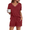 Wine Red, variant on Ekouaer Womens Pajamas Sets Soft Pjs Short Sleeve Lounge Sets Casual Two Piece Pjs With Pockets