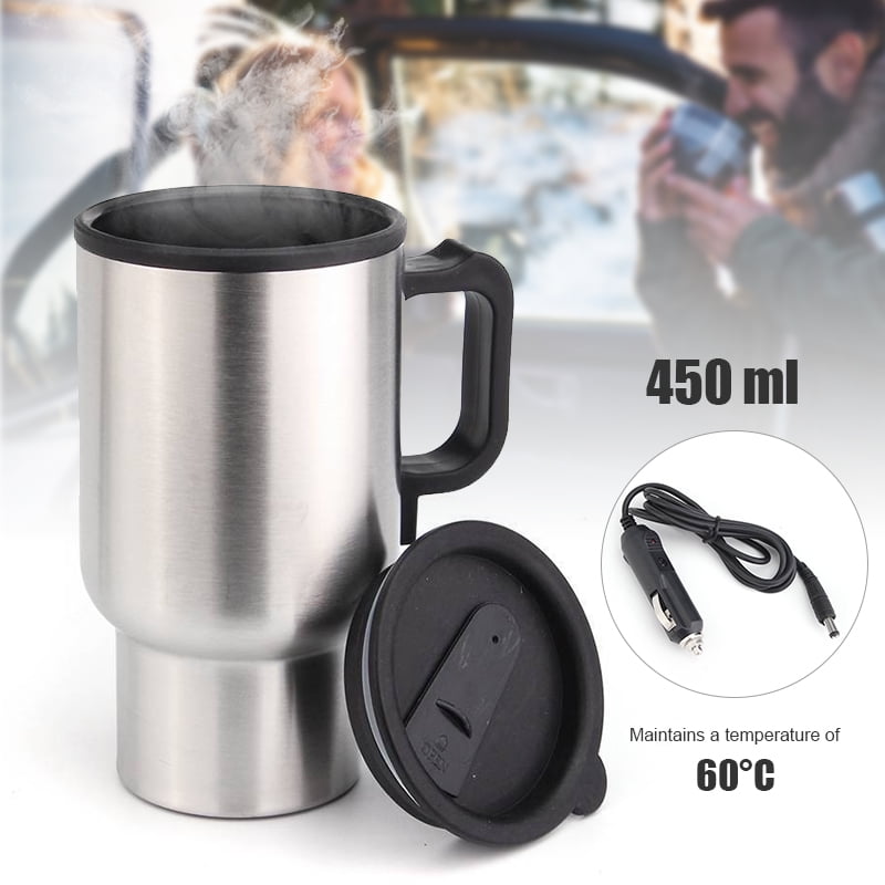 Water Heater Coffee Mug Car Electric Travel Kettle Heating Cup 500ml 12v 
