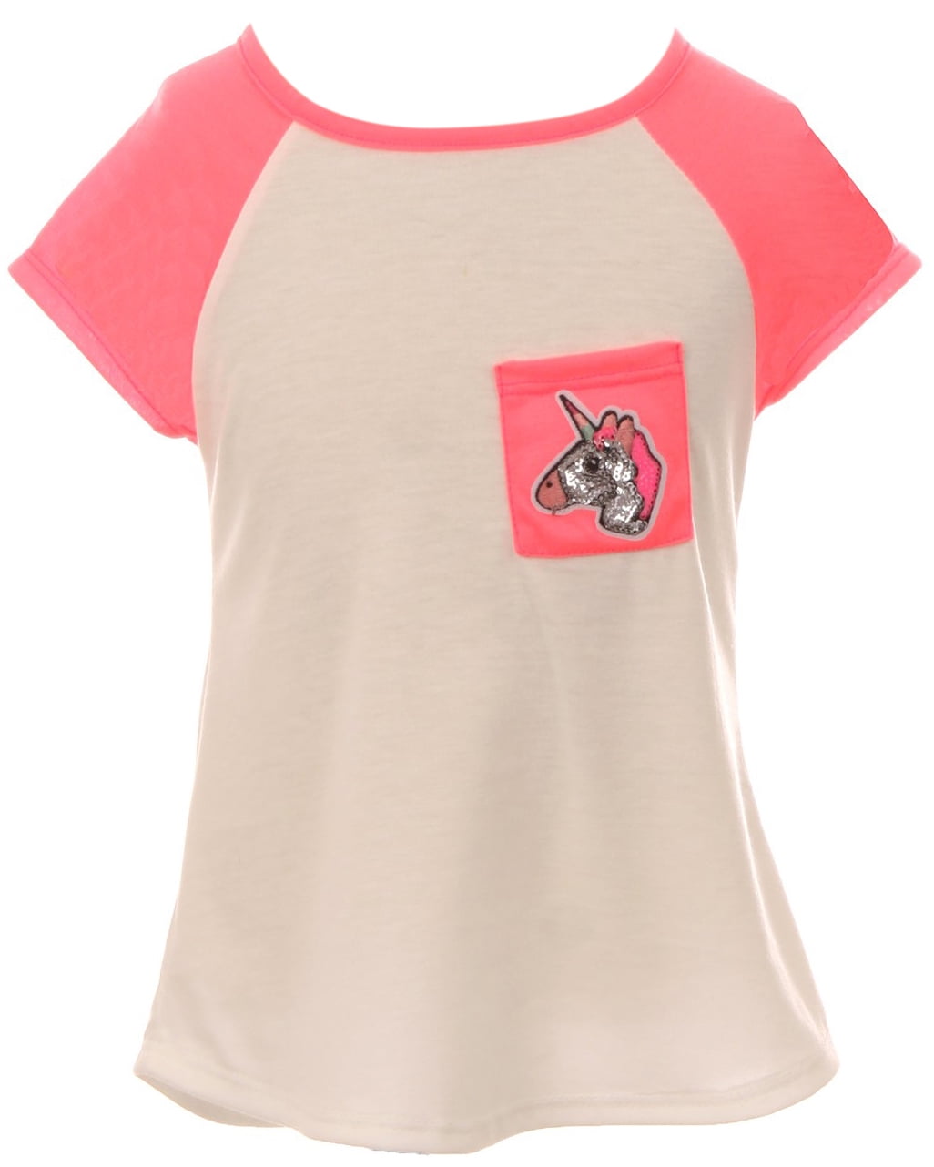 Big Girl Short Sleeve Glitter Unicorn 