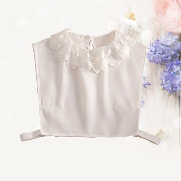 PENIKOKO White Detachable Fake Collar Half Shirt Blouse Decorative Adjustable Removable Choker Accessory