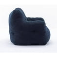 thumbnail image 4 of Lecut Bean Bag Chair Large Bean Bag Chair for Adults with Armrest Comfy Bean Bag Sofa with Foam Filling Fluffy Lazy Chair Soft Teddy Fabric Tufted Bean Bag for Dorm Bedroom Gaming Dark Blue, 4 of 10