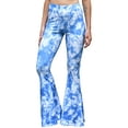 thumbnail image 2 of Daisy Del Sol High Waist Gypsy Comfy Yoga Ethnic Tribal Stretch Palazzo 70s Bell Bottom Fit to Flare Pants, 2 of 4