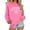 Pink, variant on Karight Women's Long-sleeved Round Neck Pullover Casual Printed Loose Sweatshirt