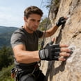 thumbnail image 4 of Half-Finger Fitness Gloves With Wrist Strap Fingerless Workout Gloves Gym Gloves Training Gloves Silicone Palm Padding, 4 of 5