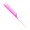 thumbnail image 1 of 1 pieza de peines de cola de pelo rosa, peine de separación, peine de fibra de carbono con pasador de metal, peine de cola de rata, herramienta de peinado para peluquería, herramientas y electrodomést, 1 of 5