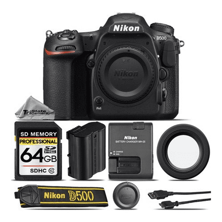 Nikon D500 DSLR Camera Body Built-In Wi-Fi, 4K UHD Video Recording - Saving Kit - International Version