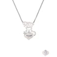 thumbnail image 2 of Delight Jewelry Precious White Heart with Baby Feet Silvertone Dream Big Pendant Necklace, 25", 2 of 4