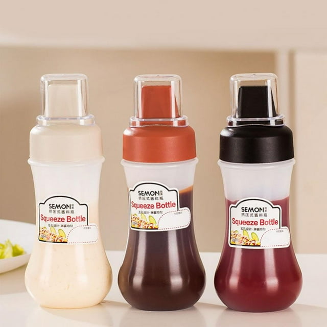 Squeeze Bottles,Leak Proof Refillable Condiment Container For Kitchen