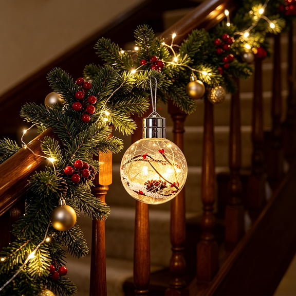 Xmas LED Hanging Decor, Christmas Decorations Indoor Outdoor Party Room Home Decor Accents, Light Up Tree Ornament for Indoor, Outdoor, Party Holiday Display