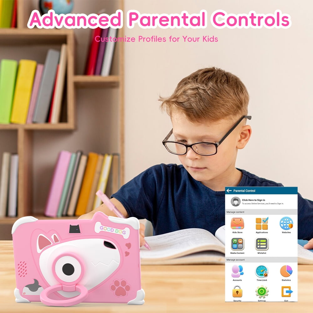 Kids Tablet for Boys and Girls, 7 Inch Toddler Tablet 4GB + 32GB Android 12 Kids Tablet