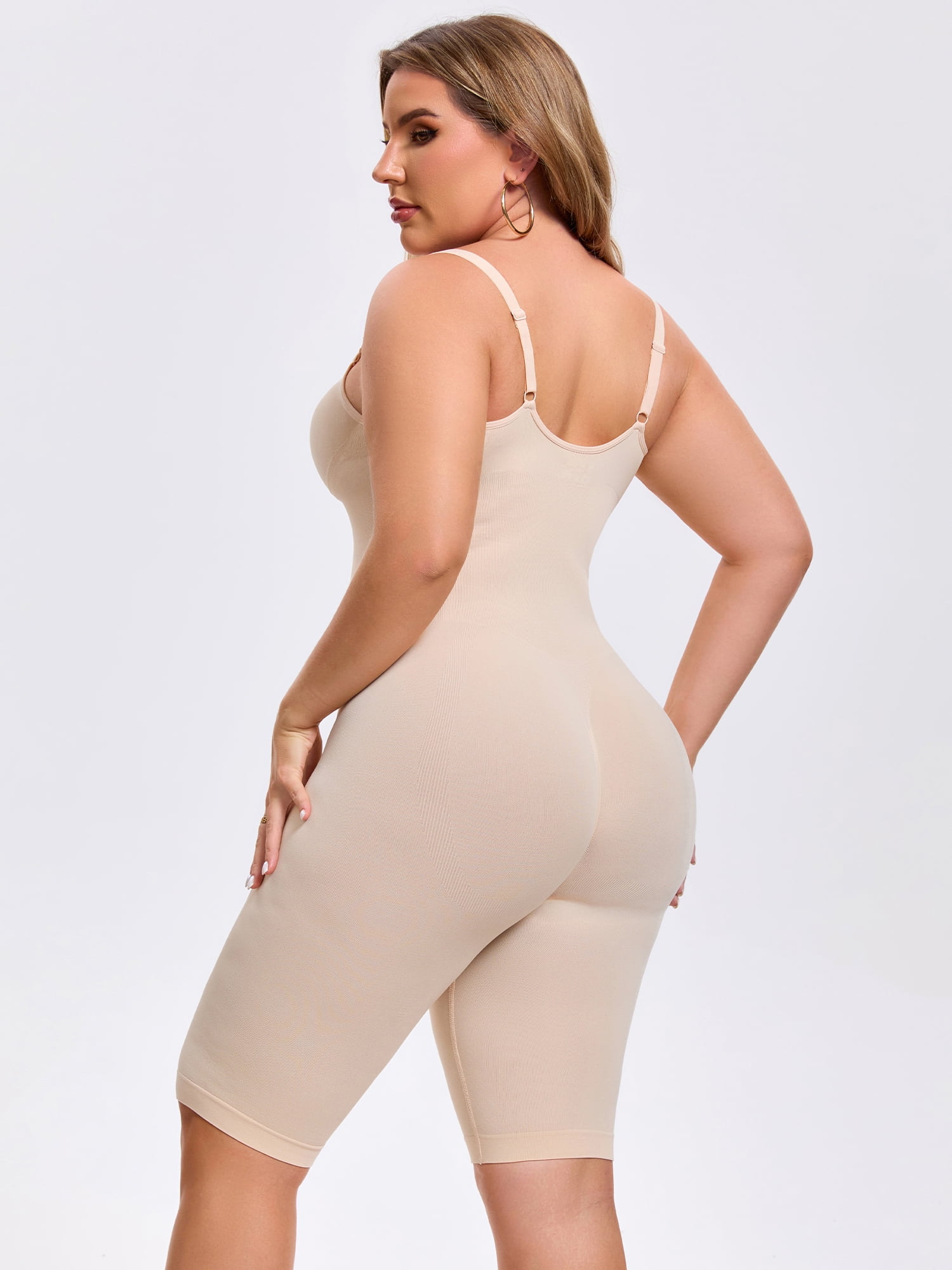 DARING DIVA Women's Sleeveless Shapewear Bodysuits Tummy Control Bodyshaper 2XL Beige