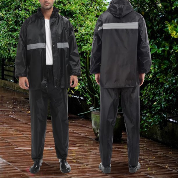 2 piezas de ropa impermeable con banda reflectante, antitormentas y transpirable para deportes al aire libre