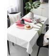 thumbnail image 6 of Pink Tulips Table Cloth, Green Leaf Country Flower White Botanical Waterproof Tablecloth for Rectangle Tables, Reusable Washable Fabric Table Cover for Restaurant Kitchen Dining Tables 60"x120", 6 of 6