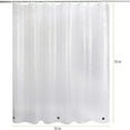 thumbnail image 4 of Gusaloo Semi-transparent Square Grid Shower Curtain Glitter Translucent Shower Curtain with Hooks, 72" x 72", 4 of 7