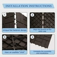 thumbnail image 2 of TOTAL 12" x 12" Plastic Interlocking Deck Tiles, 36 Pack, Waterproof Outdoor Flooring for Patio, Porch, Shed, Poolside, Garden & Backyard,Dark Brown, 2 of 8