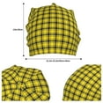 thumbnail image 3 of KLL Yellow Checkered Plaid Winter Fall Beanie Knit Hats for Men & Women - Warm & Soft Stylish Toboggan Caps for Cold Weather, 3 of 6