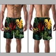 thumbnail image 3 of luoweisi Men's Beach Shorts Quick Dry Swim Trunks with Mesh Lining Tropical Leaves XL, 3 of 5