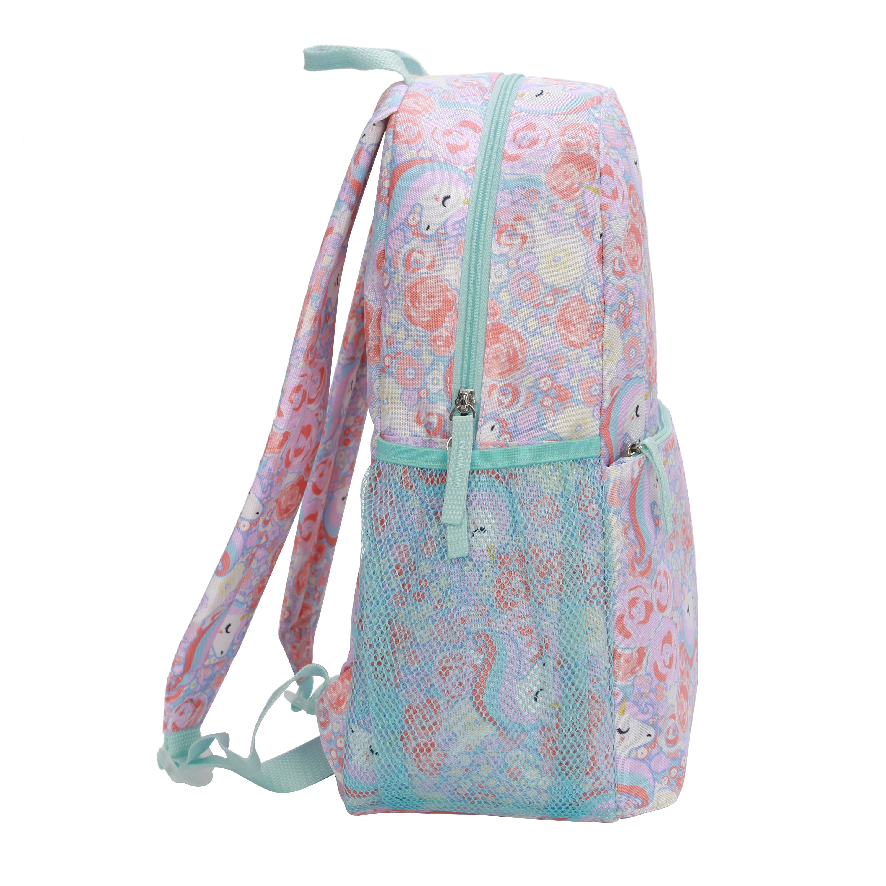 CRCKT 4-Piece Softside Kids Luggage Set, Includes 18" Carry-on, 12" Backpack, Plush Critter that turns into a Neck Roll Pillow, and a Matching Luggage Tag, Unicorn, (Walmart.Com Exclusive)