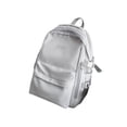 thumbnail image 2 of Mochila de nylon para portátil | Mochila escolar impermeable de gran capacidad | Organizador de 15 pulgadas | Azul, Gris, Blanco | Confort respirable | Letras de moda | Viajes duraderos y ligeros, 2 of 6