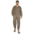 thumbnail image 1 of Inkmeso Men's Cotton PJs Solid Sleepwear Lounge Wear Top & Bottom Pajama Set, 1 of 7
