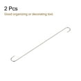 thumbnail image 3 of Uxcell S Hanging Hooks, 20inch(500mm) Extra Long Steel Hanger, Matt Silver, 2Pack, 3 of 6