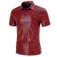 thumbnail image 3 of pstuiky camiseta de hombre, Camisa de manga corta con botones y cuello abatible con purpurina de color liso para hombre camisas casuales para hombre m, 3 of 4
