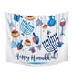 thumbnail image 1 of Tapiz Colgante De Pared De Poliéster, Decoración Del Hogar De Hanukkah, Tapiz Impreso Único Para El Hogar Para Dormitorio, Sala De Estar, Regalo De Fiesta Minnieouse HA027037-06, 1 of 6