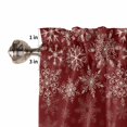 thumbnail image 5 of Christmas Snowflakes Kitchen Valances for Windows 42x12 Inch Kitchen Curtains Valances Rod Pocket Winter Xmas Flower Textured Red Bathroom Window Valances for Window Treatment Decor, 5 of 6