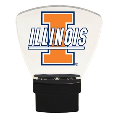 NCAA Illinois Fighting Illini LED Flashlight – 9-LED Aluminum Flashlight With Team Logo & Lanyard, Batteries Included