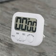 thumbnail image 1 of WASHWEPE White Digital Kitchen Timer with Large LED Display for Home Use Compact Plastic Design 99 min 59 sec, 1 of 5