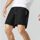 thumbnail image 1 of pstuiky Pantalones cortos para hombre, Pantalones cortos deportivos de entrenamiento físico de color sólido para hombre, transpirables, con bolsillos y cremallera., 1 of 7