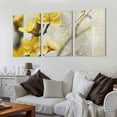 thumbnail image 2 of nygtbtfer Canvas Art Prints 3 Piece Yellow Flowers Paintings for Walls Modern Home Living Room Decoration Floral Pictures Framed Giclee Artwork 12x16x3pcs, 2 of 4