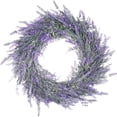 thumbnail image 1 of Corona de lavanda artificial, simulación de flores, decoración del hogar, colgante de pared, decoración de puerta, decoración de fiesta de boda, arreglo floral artificial para decoración de interiore, 1 of 4
