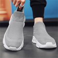 thumbnail image 6 of NOKIO Mens Walking Shoes Breathable Knit S𝗅ip On Sneakers Lightweight Casual Athlet𝗂c Fitness Shoes Comfortable Casual Running Shoes Fashion High Top Sport Sock Shoes for Back to College, 6 of 6