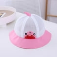 thumbnail image 2 of Penkiiy Baby Hats Sun Hat Summer Baby Sun Hat Kids Breathable Cute Children Bucket Net Cap Pink Hat for 1.5-3 Years, 2 of 3