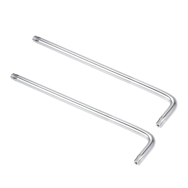 Unique Bargains T50 Anti Tamper Proof Torx Star Key Bit Wrench, L-Shape 9-inch Long Arm, CR-V Steel 2 Pack
