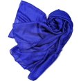 thumbnail image 2 of AIR-Solid Color Silk Feel Long Scarves (Electric Blue), 2 of 4