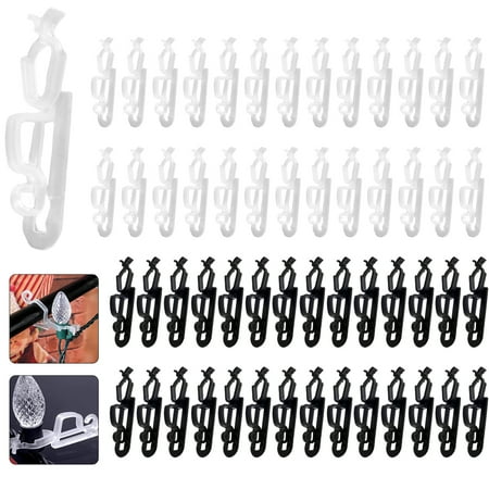 

120pcs Christmas Light Clips Reusable Mini Holiday Light Clips Universal Outdoor Gutter Light Hooks for Christmas Halloween Decoration Lights Work with C7 C9 Lights