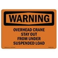 thumbnail image 1 of SignMission OS-WS-A-1218-L-12743 12 x 18 in. OSHA Warning Sign - Overhead Crane Suspended Load, 1 of 1