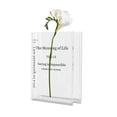 thumbnail image 2 of Book Flower Vase Transparent Floral Vase In Clear Book Shaped Aesthetic Flower Pot Acrylic Plant Va, 2 of 5