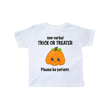 

Inktastic Non-Verbal Trick or Treater with Cute Pumpkin Gift Toddler Boy or Toddler Girl T-Shirt