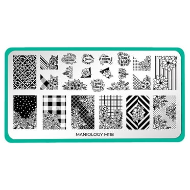 Maniology Spring Occasions Petal Pusher (M118) Stainless Steel Nail Stamping Plate