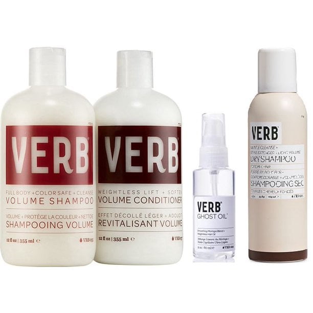 Verb Volume Kit Shampoo, Conditioner, Ghost Oil, Dark Dry Shampoo