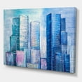 thumbnail image 3 of Designart ' Abstract Style Cityscape Panorama Skyscrapers I ' Modern Canvas Wall Art Print, 3 of 4