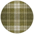 thumbnail image 2 of Addison Rugs Chantille Indoor/Outdoor Transitional Plaid Olive Washable Round Rug, 8' x 8', 2 of 6