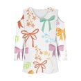 thumbnail image 4 of ZDNIXIAN Blouse for Women V Neck Casual Loose Blouse, Spring Summer Fashion Cutout Shoulder Tunic Shirts, 4 of 5