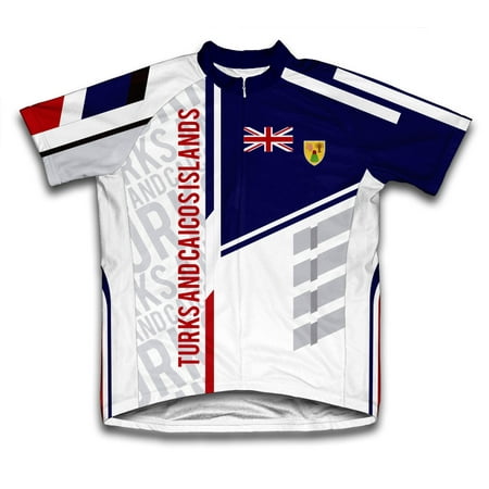 Mens Superlight Sleeveless Cycling Jersey - Turks And Caicos Islands ScudoPro Short Sleeve Cycling Jersey for Men - Size XS